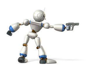 射撃体勢のロボット