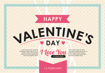 Happy Valentines day card ,vector background