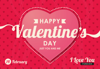 Fototapeta na wymiar Happy Valentines day card ,vector background
