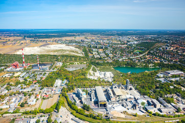 Obraz premium Aerial view of Opole