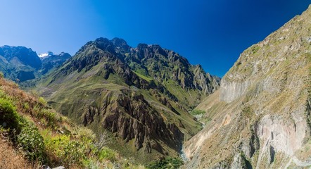 Panorama of Colca Canyon in Peru
