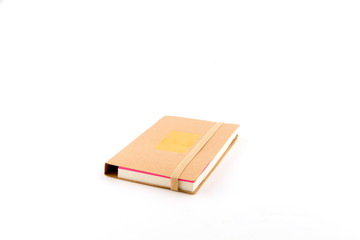 Notebook isolated on white background.