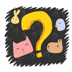 Cute animal and friend