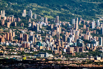 Aerial view of Medellin, Colombia