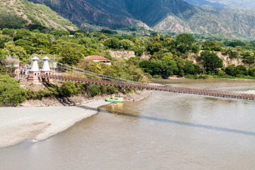 Puente de Occidente (Western Bridge) in Santa Fe de Antioquia, Colombia
