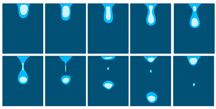 animation of falling droplets