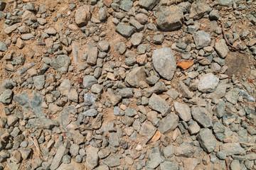 Detail of a gravel road