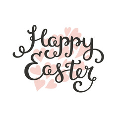 Vector easter card with handdrawn lettering