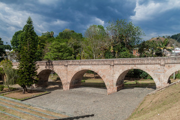 Puente del Humilladero bridge in colonial city Popayan, Colombia
