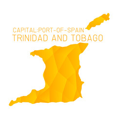 Trinidad and Tobago map geometric texture background