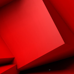 Obraz premium Abstract background with overlapping red cubes