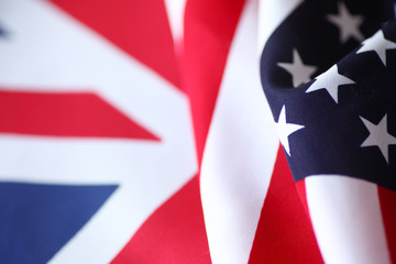 United States and British flags