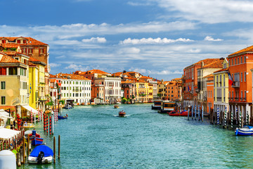 Beautiful view of the Grand Canal in Venice, Italy