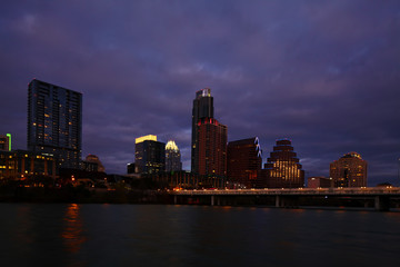 Fototapeta na wymiar The Austin skyline at night