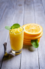 Homemade fruit sorbet