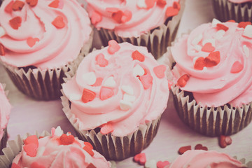 Pink Cupcake with Vintage Instagram Filter