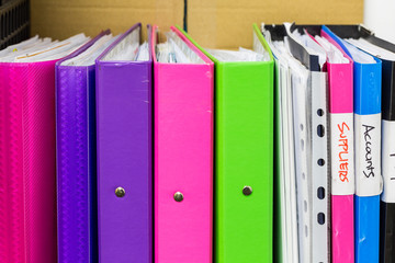 colorful folders