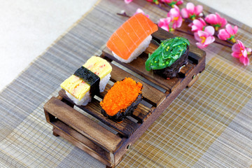 Japanese seafood sushi set
