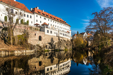 Naklejka na ściany i meble Beautiful view to castle in Cesky Krumlov