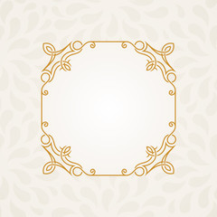 Calligraphic frame. Vector vintage elegant text border