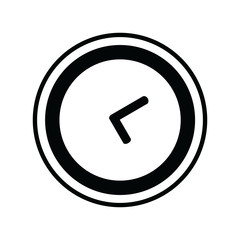 Clock Icon on White Background