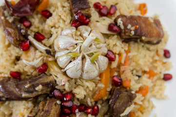 National rice pilaw with lamb