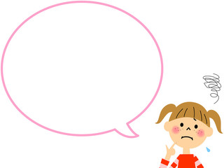 困る女の子　吹き出し