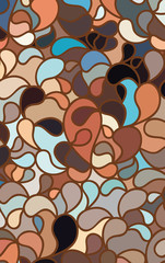 Vector wave background of doodle hand drawn lines