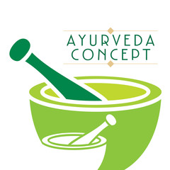 Ayurveda concept vector illustration 