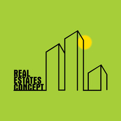 creative real estates logo concept vector 