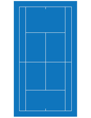 Tennis court blue