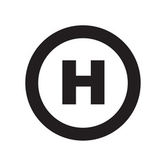 Helicopter Landing vector icon.