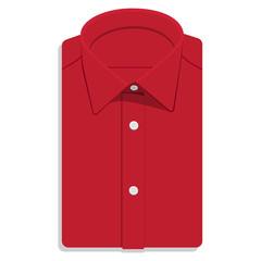 Red folded shirt