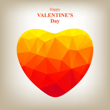 polygonal valentines heart