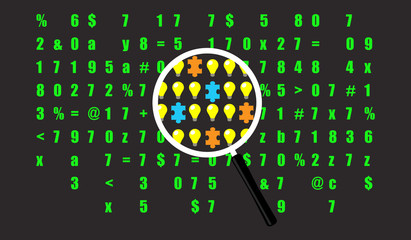 Vector image depicting the concept of data analytics;