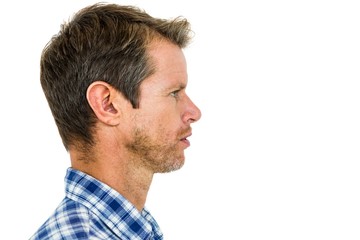 Obraz premium Serious man looking away