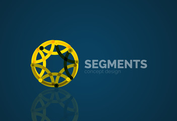 Vector outline minimal abstract geometric logo