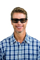 Fototapeta premium Portrait of handsome man wearing sunglasses