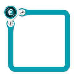 Green frame for your text and euro symbol