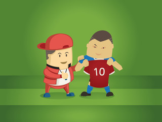 coach transfer new footballer with great deal © KEEE