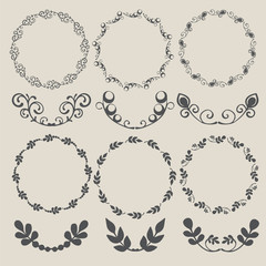 Hand-drawn floral ornament