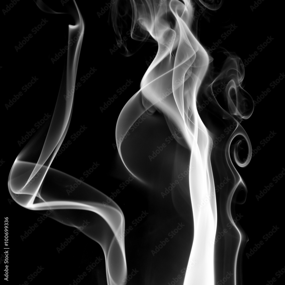 Wall mural abstract background smoke curves and wave