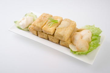 Tofu and mince on rice. Chinese cuisine