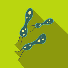 Rod-shaped virus flat icon 