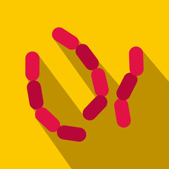 Rod-shaped virus flat icon