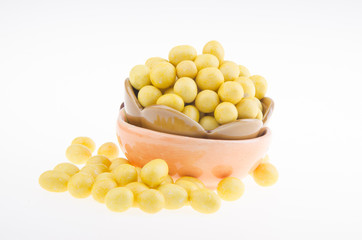 Peanutes or Crispy Coated Peanuts on background.