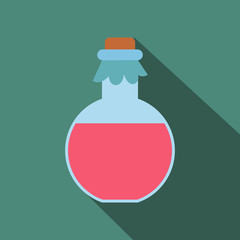 Pink spa oil flat icon