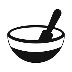 Mortar and pestle black simple icon