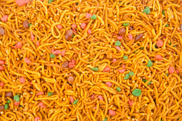 murukku or traditional indian snack on background.