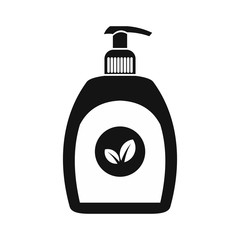 Plastic bottle black simple icon